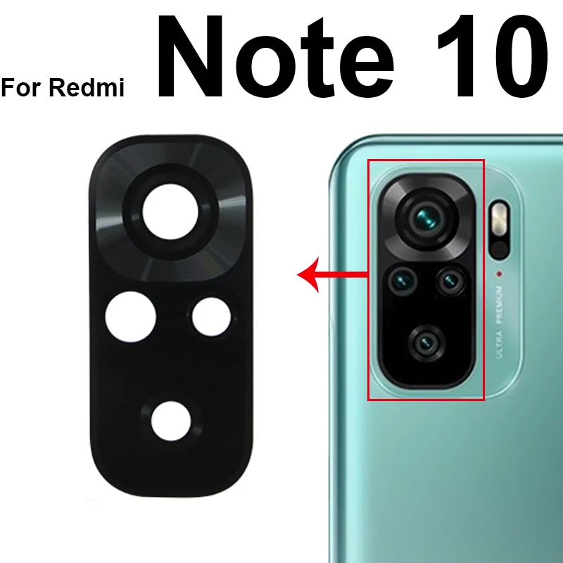 Rear Camera Glass Lens For Xiaomi Redmi 10 Note 10 Pro Max Note 10S 10T 10 5G Back Main Camera Glass Lens with Sticker