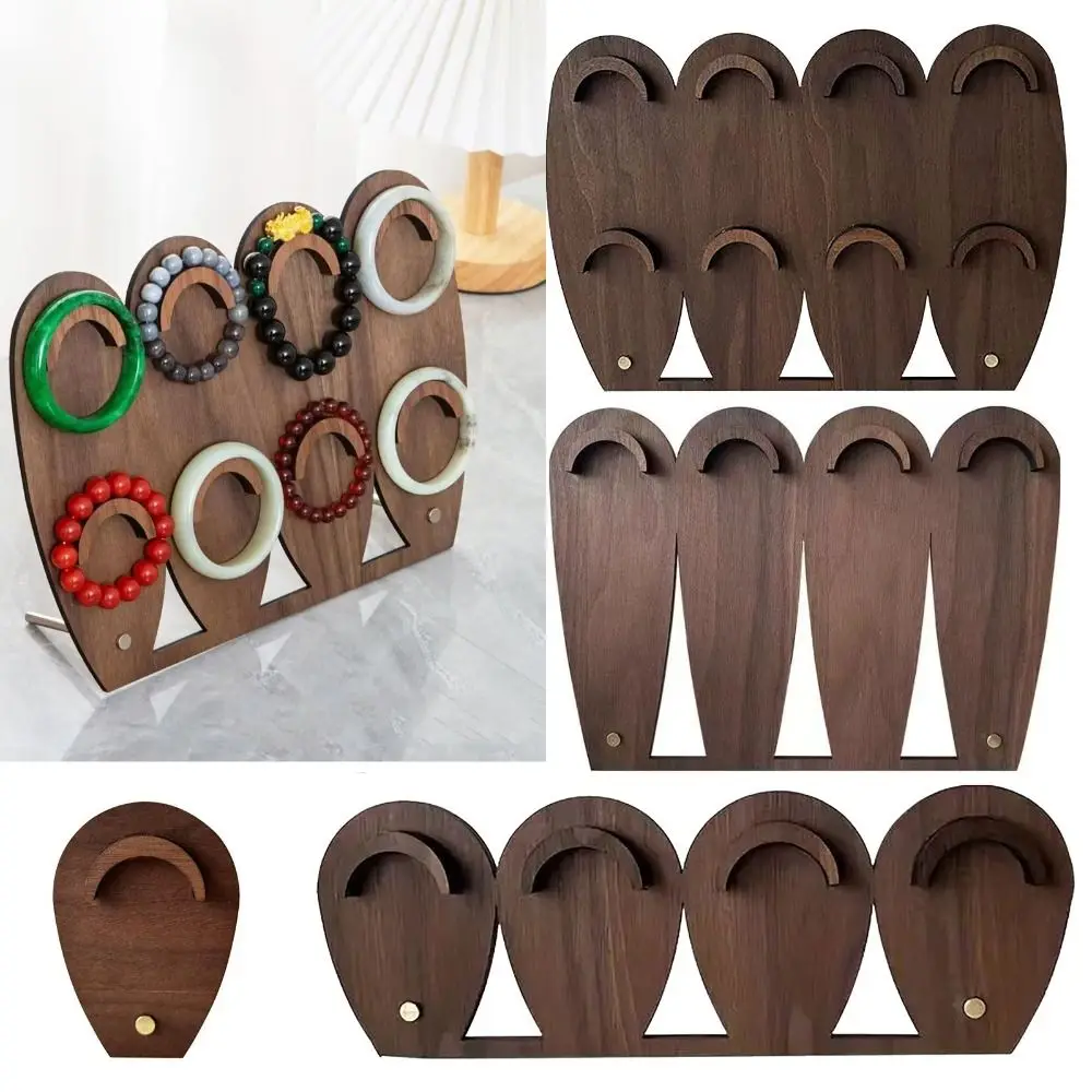 

Durable Wood Bracelet Tray Organizer Storage Case Bracelet Display Rack Ornaments Hand Bangle Necklace Display Stand Gift