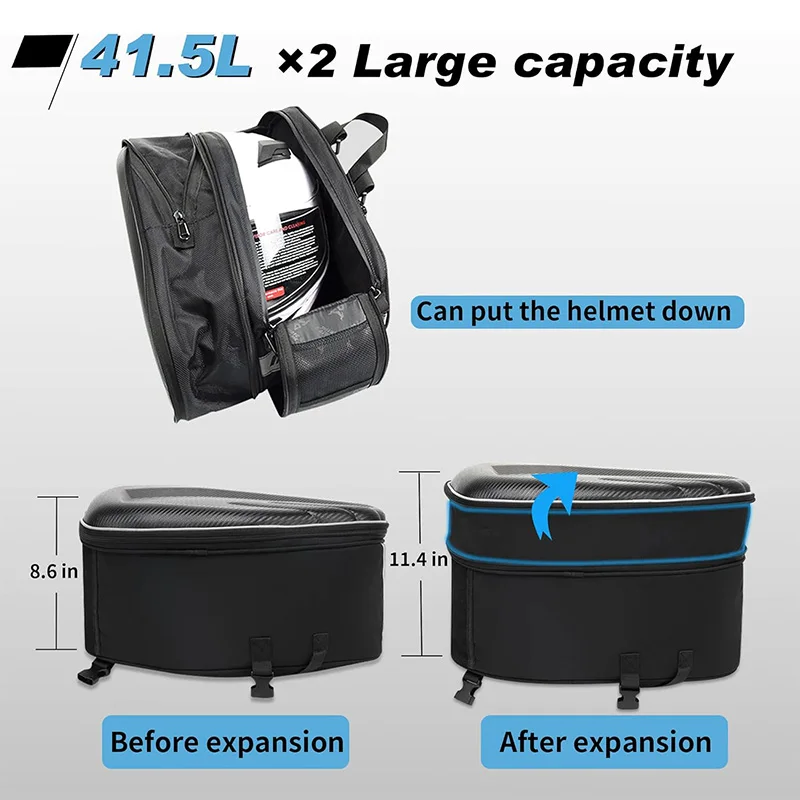 Pair Moto Saddle Bags Side Storage Luggage Helmet Bag Fork Tool Pouch For PIAGGIO Aprilia Motor Universal Motorcycles