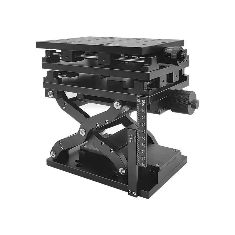 Laboratory Grade XYZ Translation Stage with Manual Fine Adjustment, 3-Axis Precision Sliding Table for Optical Metrology