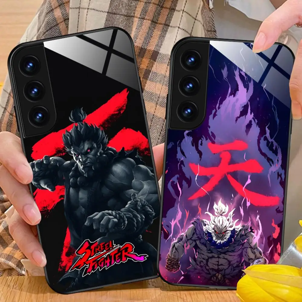 Street Fighter Akuma Phone Case for Samsung Galaxy A56 55 54 53 52 51 36 35 34 23 16 15 5G Glass Protective Cover