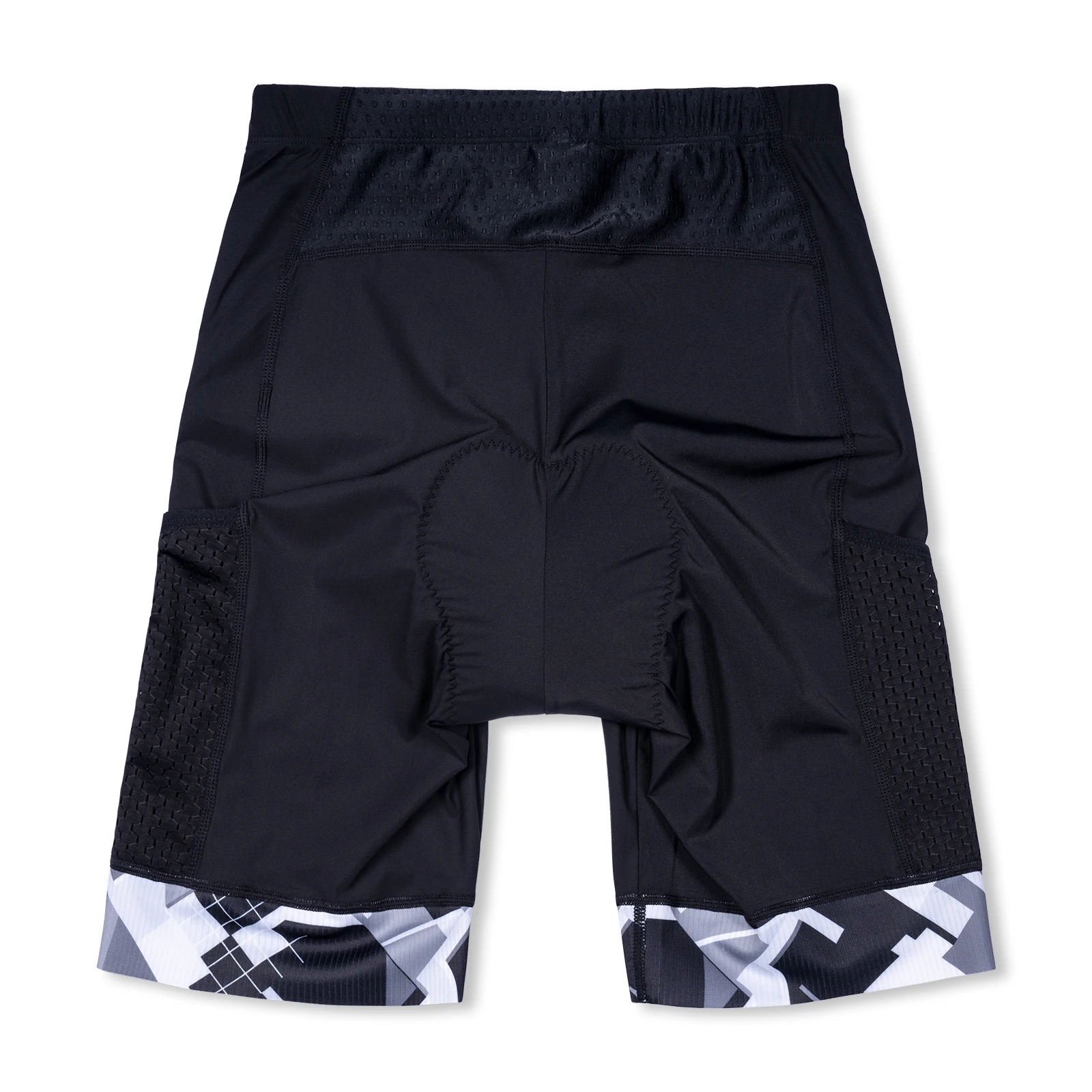 Men's Tri Shorts Quick Dry Compression Triathlon Cycling Shorts with Pad Side Pockets Swim Bike Run MY KILOMETRE