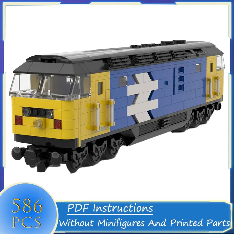 City Transportation British Rail Class 47-8 Stud Wide Trains Model Building Block MOC Brick DIY Assemble Creative Toy Gift