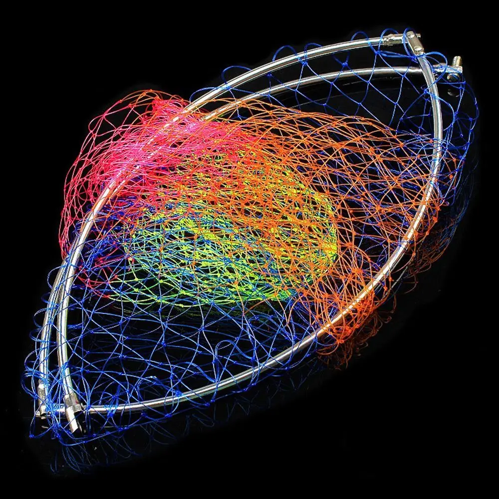 

High Quality Folding Dip Net Fishing Tackle Hole Nylon Fishing Nets Rhombus Mesh Collapsible