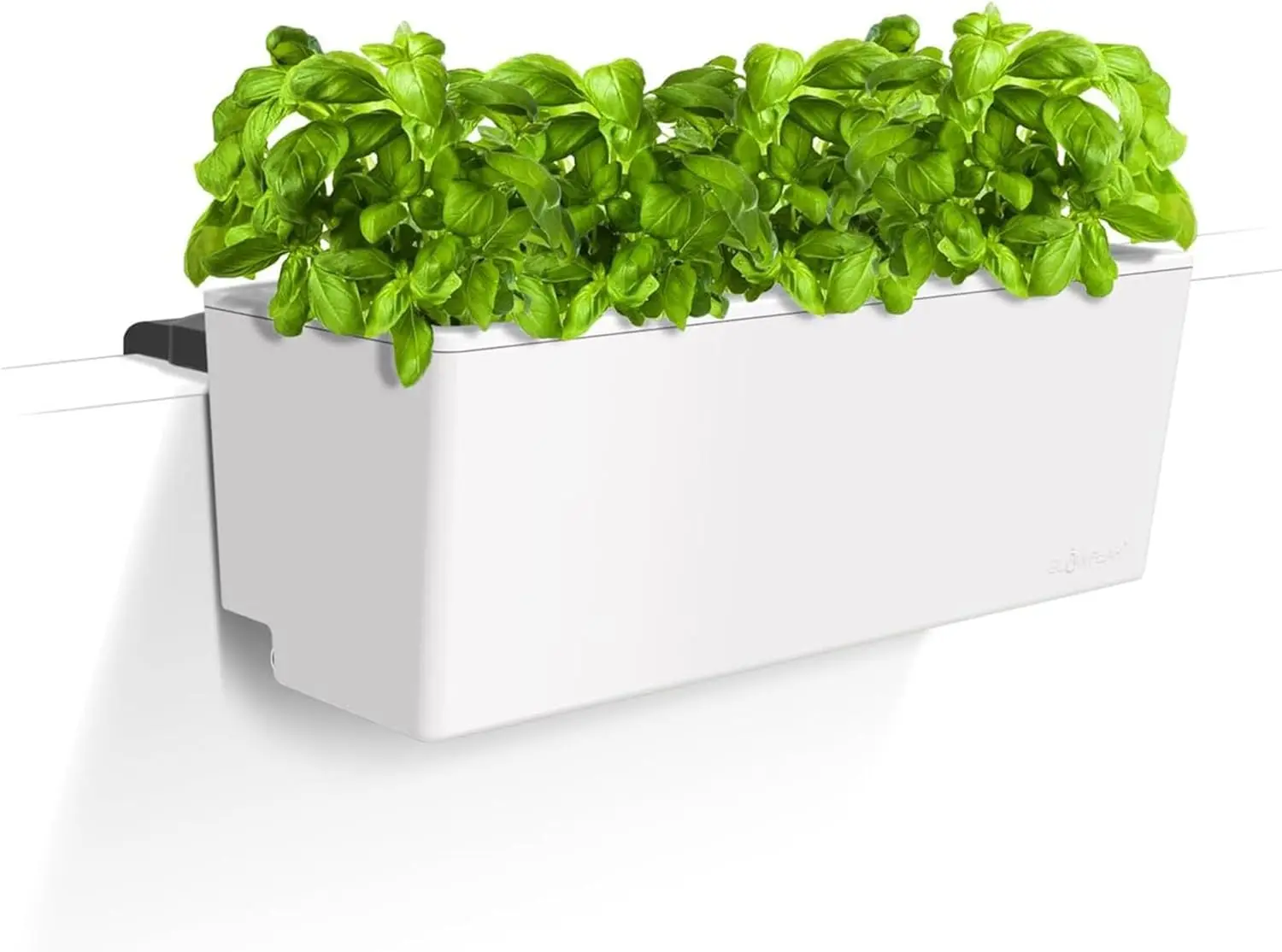 

Self Watering Railing Planter Box - 23.6", White - UV Stable, Scalable Plant Pot with Water Gauge, Indoor Outdoor for Vegetables