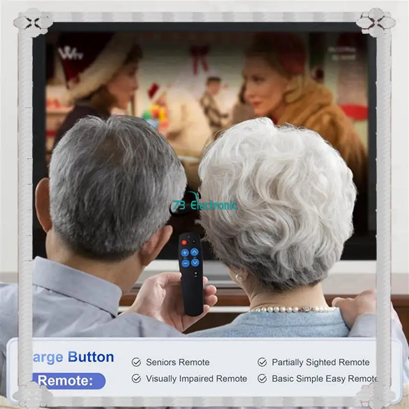 تسليم 24 ساعة 2X Universal Learn Remote Control لكبار السن، 7 مفاتيح كبيرة نسخ رمز من وحدة التحكم في الإضاءة TV STB DVD BOX #5