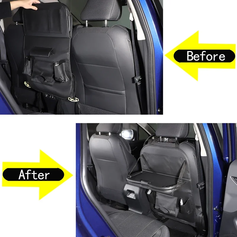 For  Subaru Crosstrek 2024+  Car Seat Back Large Capacity Storage Bag with Foldable Tablet Tray Multi Pocket Organizer Bag