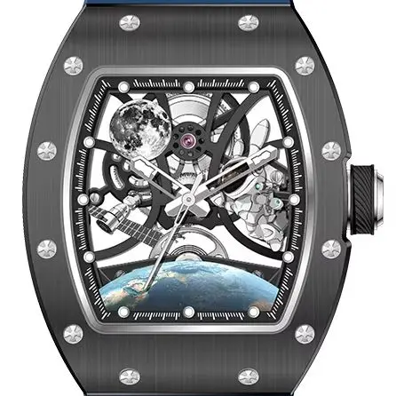 Hot Selling New High Quality Barrel Case Automatic Watch Stylish Sports Silicone Strap Mechanical Business Casual Watches