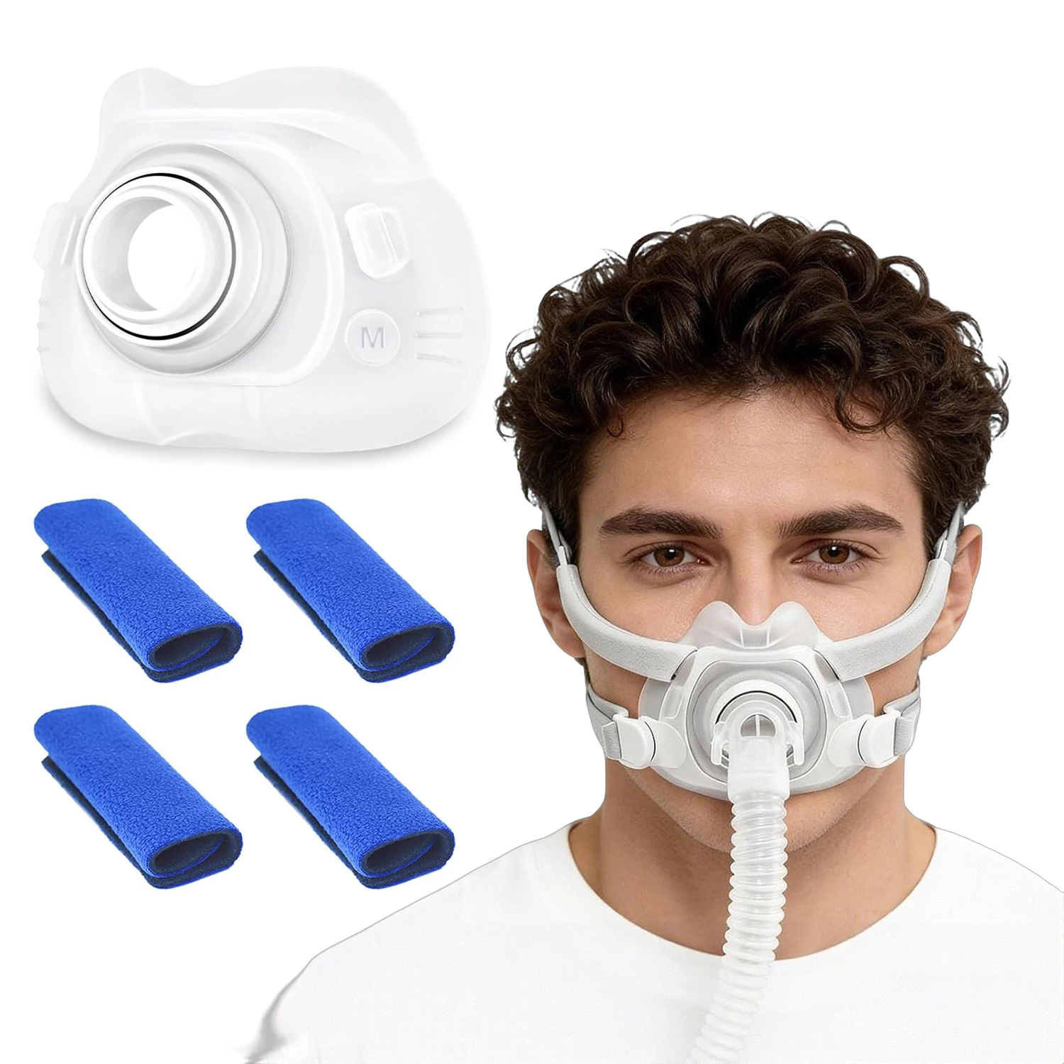 

Replacement Silicone Mask for AirFit F40 Full Face Cushion,with 4pcs CPAP Mask Strap Covers, Compatiable with Airfit F40 Frame