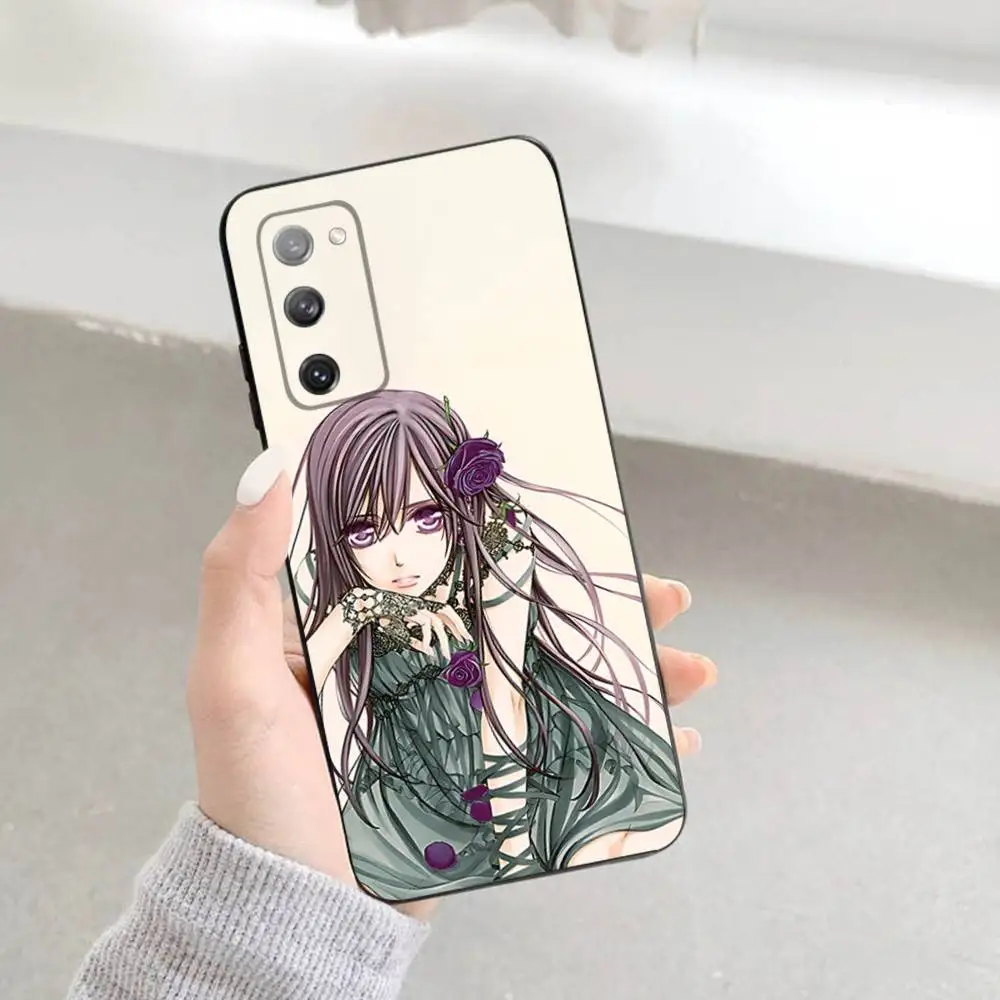 حافظة هاتف V-Vampire K-knight Anime لهاتف سامسونج S 25,24,23,22,30,21,10,9,Ultra,Plus,Lite,FE,4,5G حافظة سوداء ناعمة