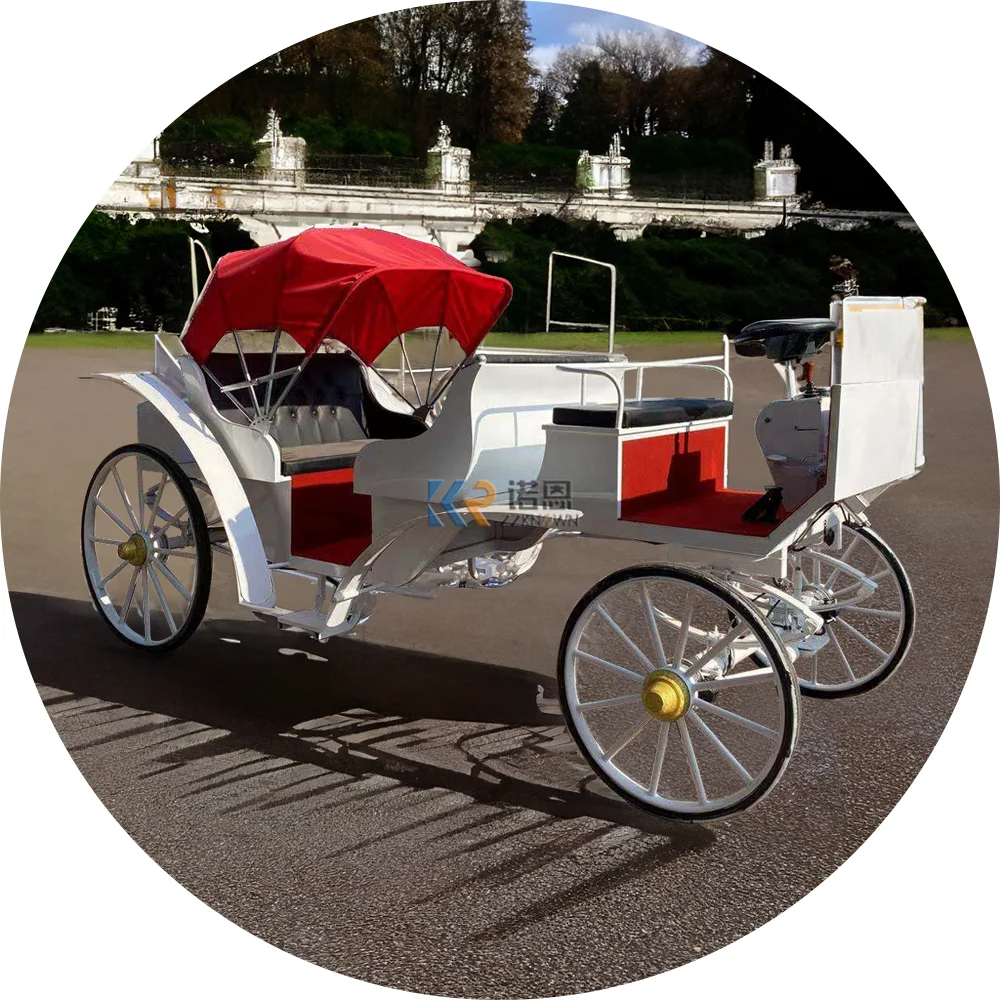 New Arrival Wedding Horse Drawn Cart Luxury Electric Royal Carriage Wholesale Price Sightseeing Horse Carriage On Sale