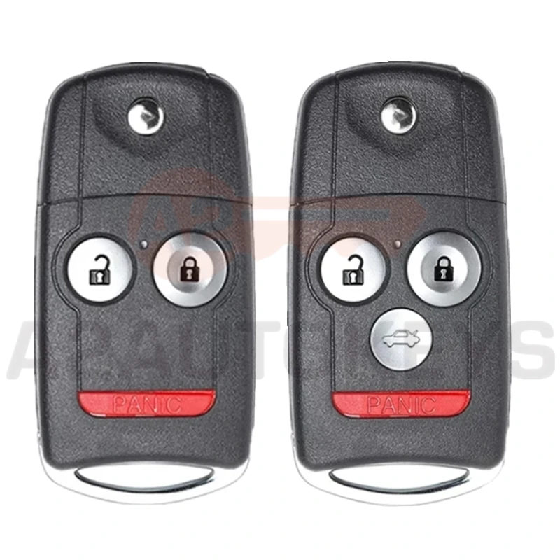 A2AUTOKEYS 3/4 Buttons Flip Car Remote Key Shell For Acura TL MDX RDX. Honda Civic Accord Jazz CRV HRV Key Case Replacement