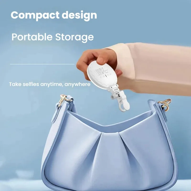 ضوء سيلفي صغير للهاتف بقدرة 800 مللي أمبير في الساعة قابل لإعادة الشحن، مصباح جيب محمول، مشبك سطوع قابل للتعديل على أضواء LED لأجهزة الكمبيوتر