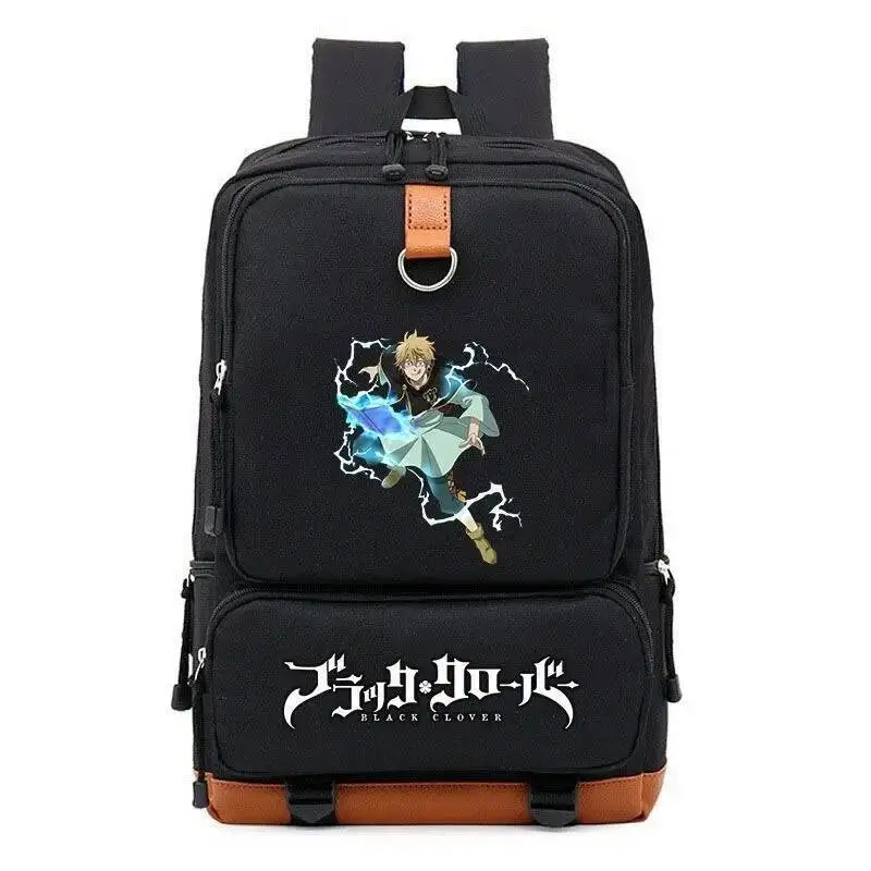 

Anime Game Breathable Mesh Blue Grey Red Teal Black Clover Teens School Bags Backpacks