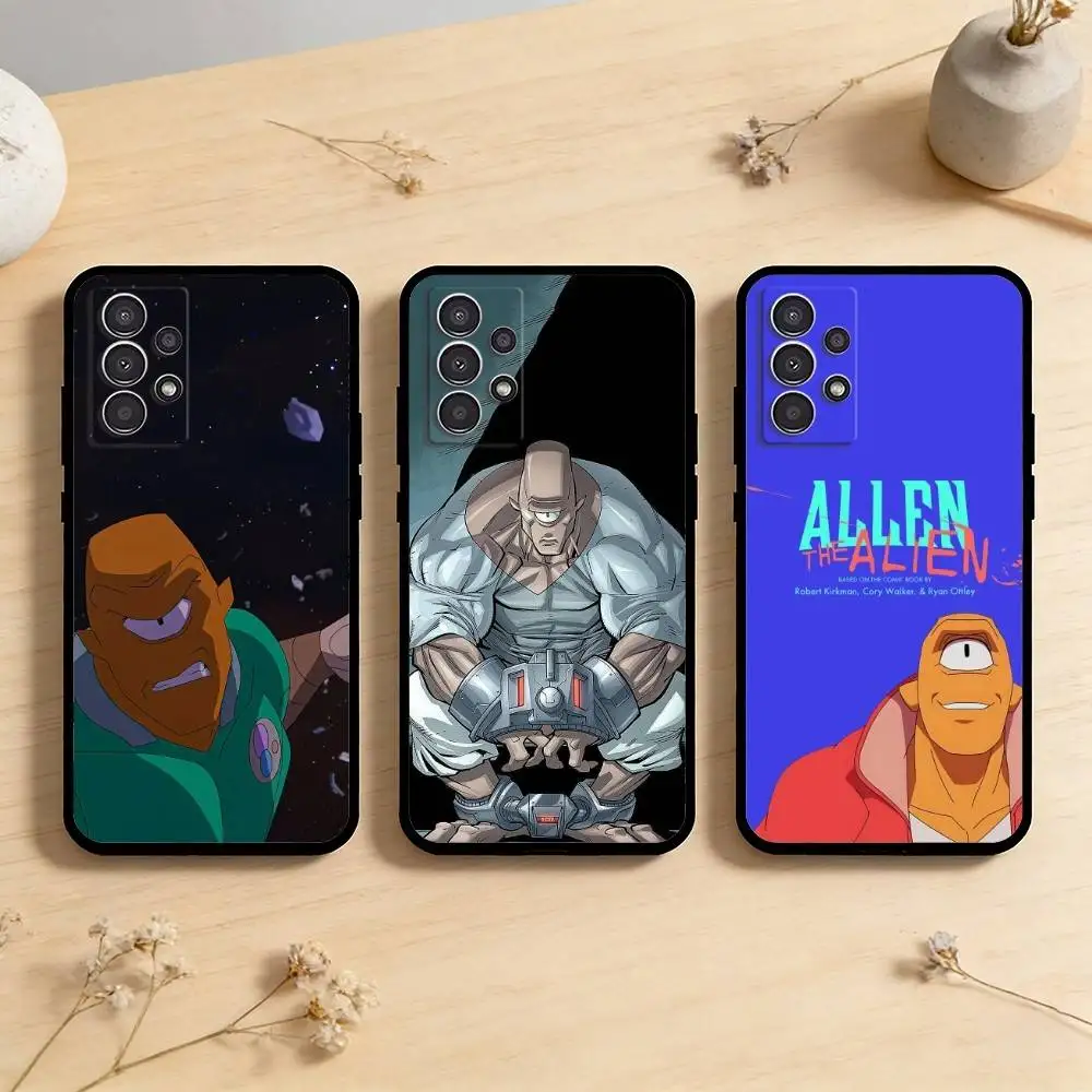 AAA A-Allen the Alien Phone Case For Samsung Galaxy A73,A72,A71,A70,A53,A52,A51,Others Soft Black Cover