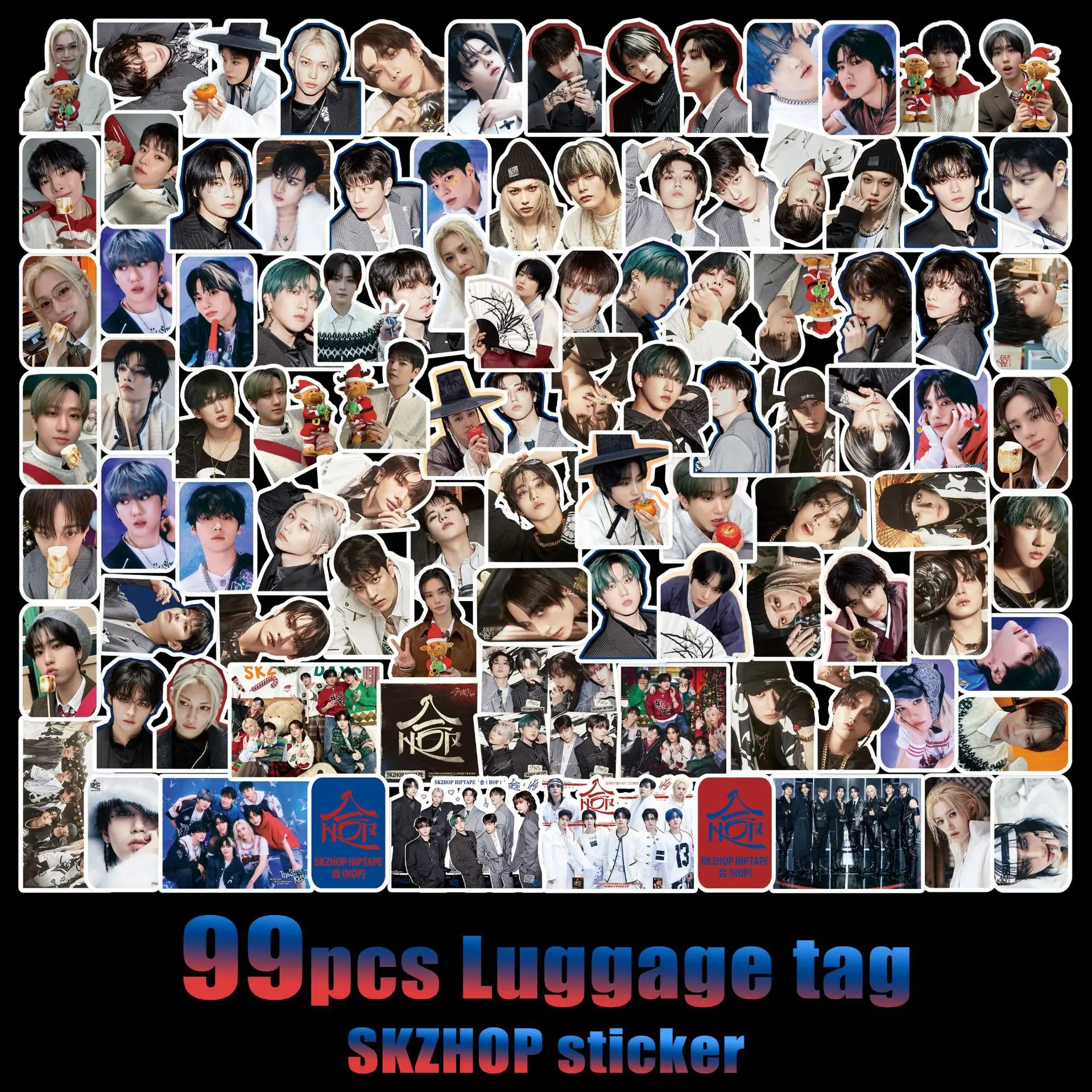 

99PCS SKZOO New Album ATE Stickers Cute Peripherals Handmade Account Stickers Adhesive Men's Group Star Stickers