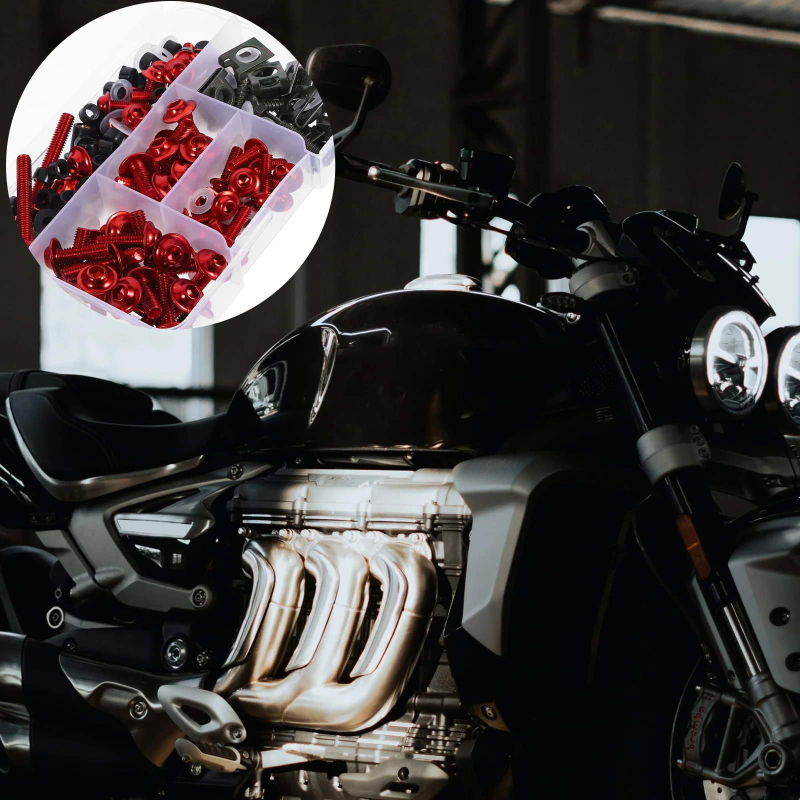 

Bolts Motorcycle Modification Windscreen Screw Suite Motorbike Fasteners Red Body Part
