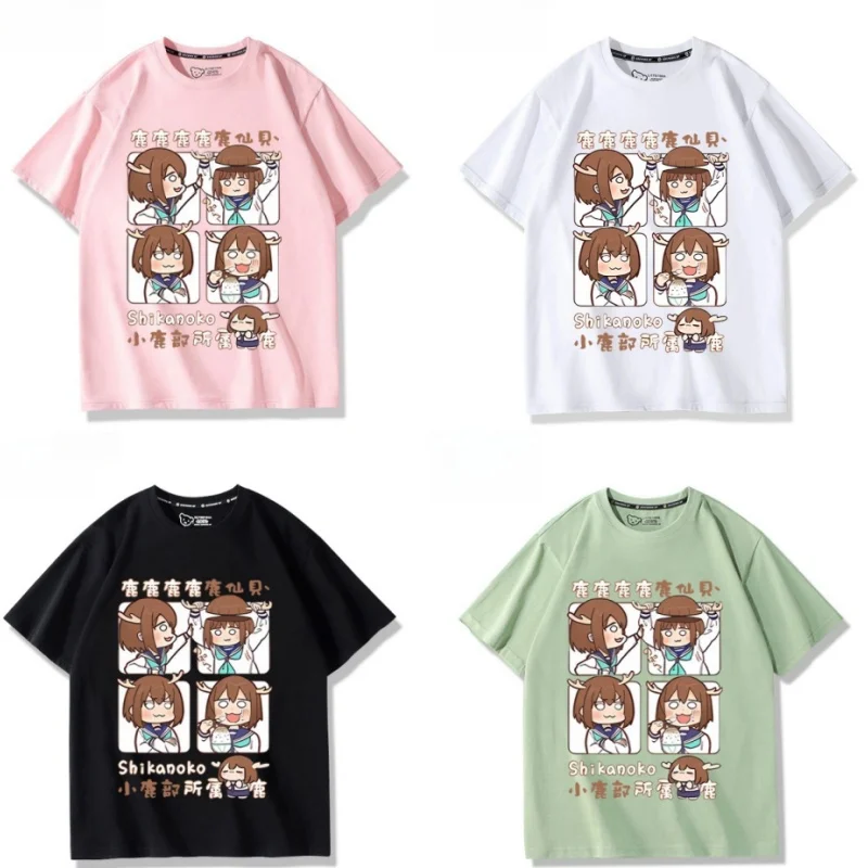 2024 New Noko Cosplay Shikanoko Summer New 2024  Short Sleeve Print Clothing T-shirt Harajuku Graphic Clothing Toys Gifts