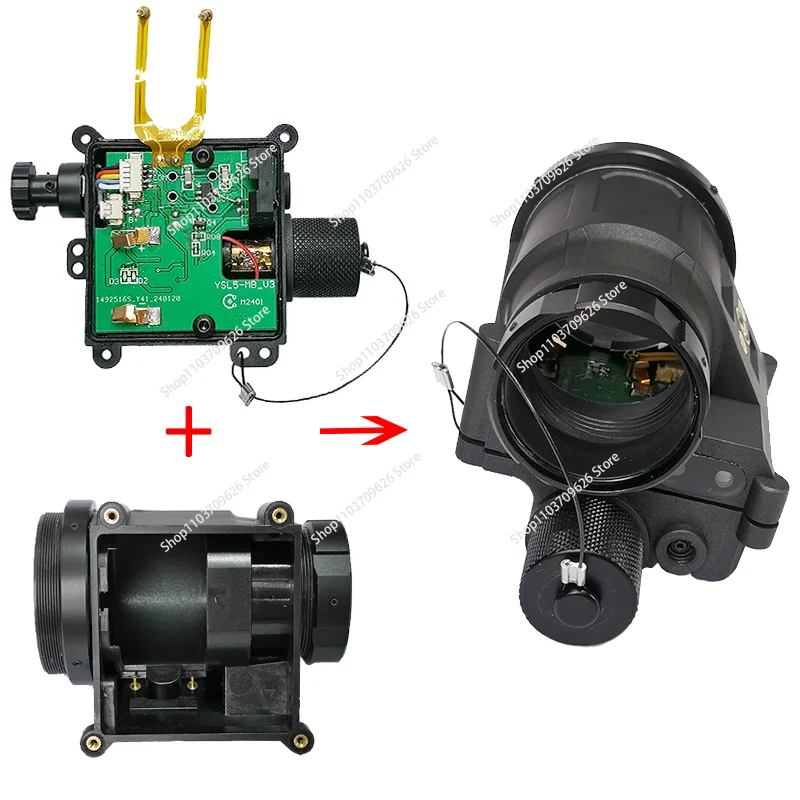 Manual gain with infrared light enhanced tube housing standard, housing set night vision circuit board