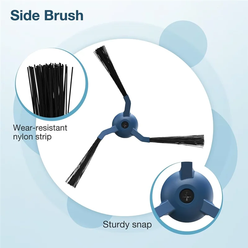 ABZA-For Eufy X10 Pro Omni ملحقات استبدال المكنسة الكهربائية-فرشاة الأسطوانة الرئيسية، أكياس الغبار، الفرش الجانبية، المرشحات، الممسحة