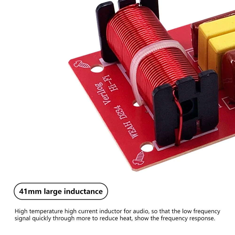 Scheda divisoria di frequenza altoparlante a 2 vie 80W Modulo fai da te Distributore di frequenza filtro crossover audio Hi-Fi per bassi alti