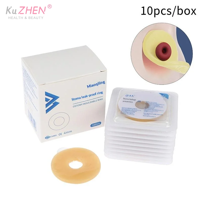 10Pc Anti Leak Ostomy Bag Rings Colostomy Bag Anti Leak Ring For Ostomy Bag Secure Barrier Skin Protection For Daily Stoma Care