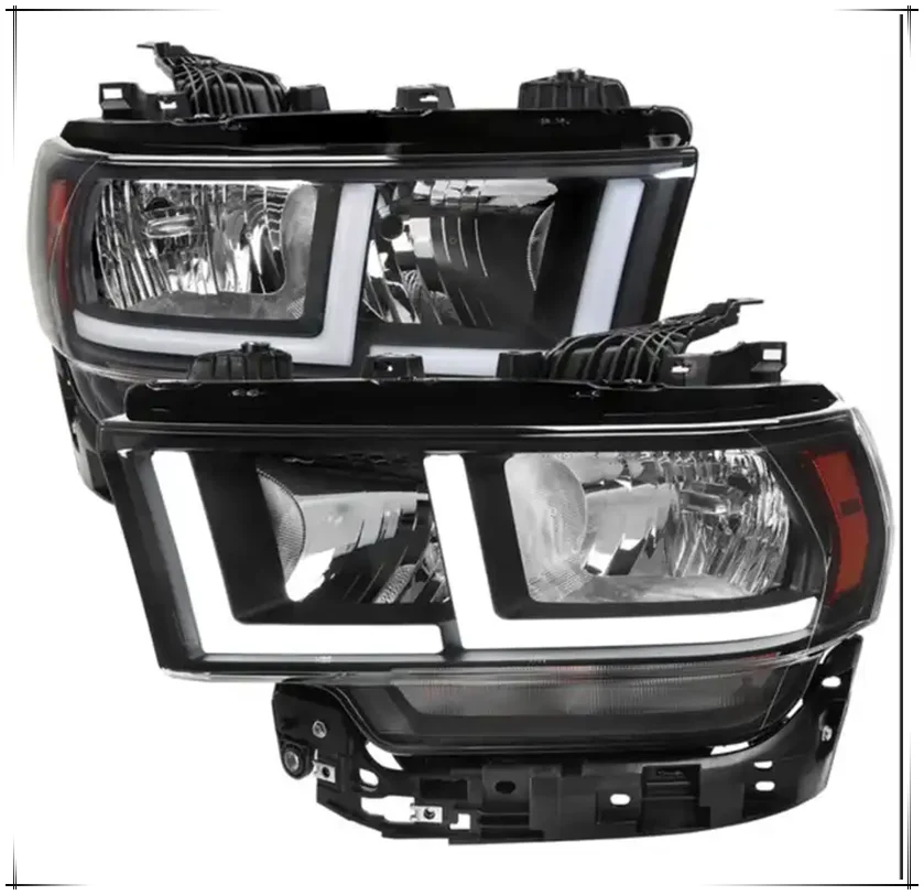 

Sulinso Front light for 2019-2022 Dodge RAM 2500/3500/4500/5500 LED Bar DRL Factory Style Headlights (BlackHousing/ClearLens