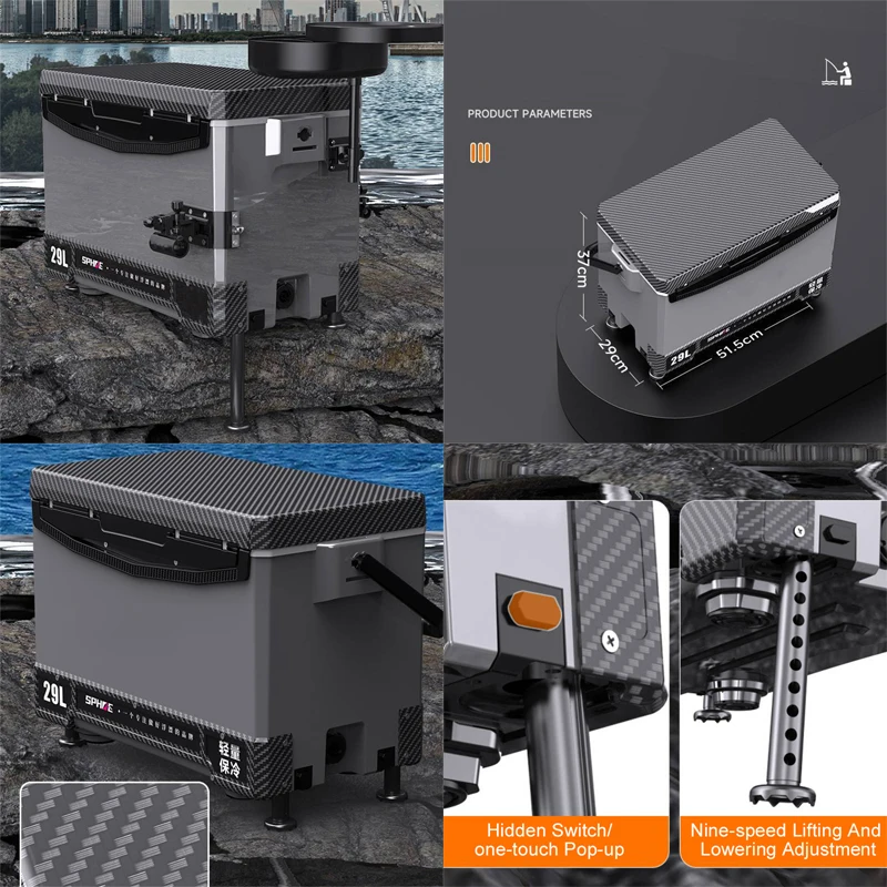 

Large Camping Storage Box Portable Waterproof Container Outdoor Storage Case Durable Multi Purpose Foldable Car Trunk Organizer