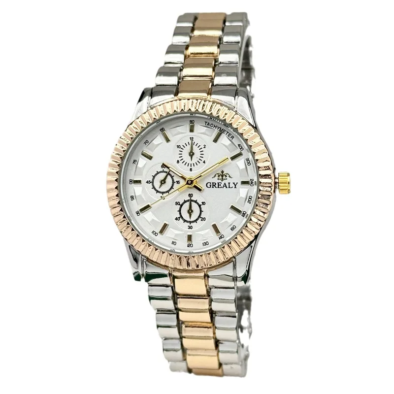 Reloj de marca de lujo ligero para mujer, relojes de pulsera de acero inoxidable simples para estudiantes, relojes de pulsera de cuarzo a la moda para mujer