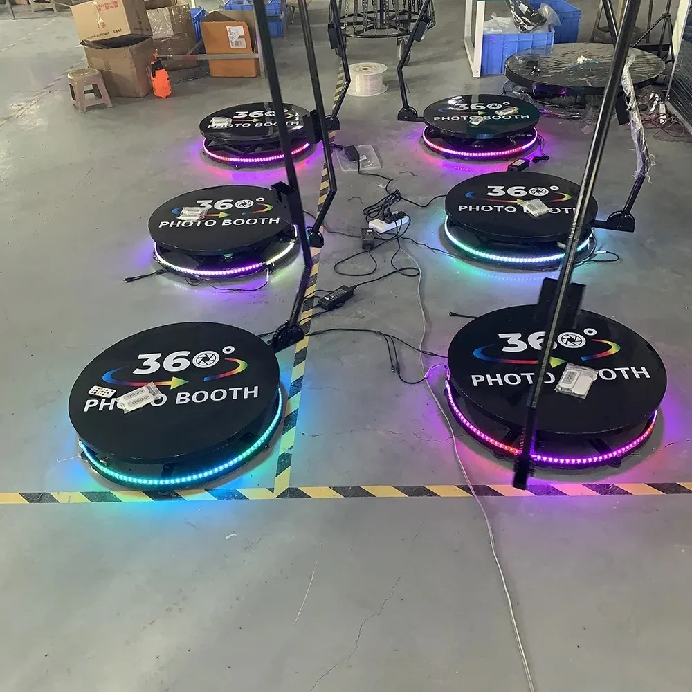 Oux رائجة البيع 360 كشك تصوير قابل للنفخ خلفية الدعائم كشك تصوير 360 115 سنتيمتر مع حامل دوار لحفلات الزفاف الاجتماعية #4