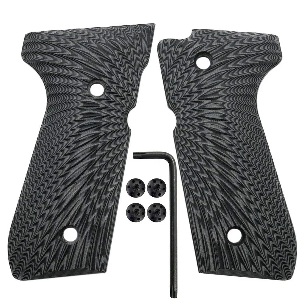 1pair G10 Grips 92fs Grips , 92 Fs, M9, 92a1, 96a1, Full Size Gun Grips with Screws , Sunburst Texture