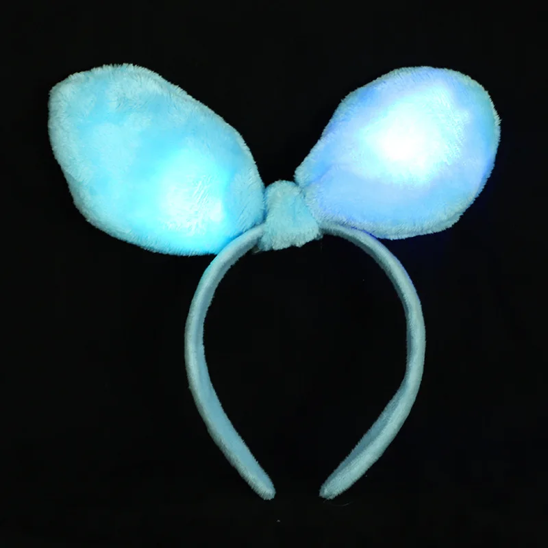 Party Women Children's Light Up Bunny Rabbit Ear Hair Band Led Flash Stage Performance Plush Headband Gift  Wedding Festival