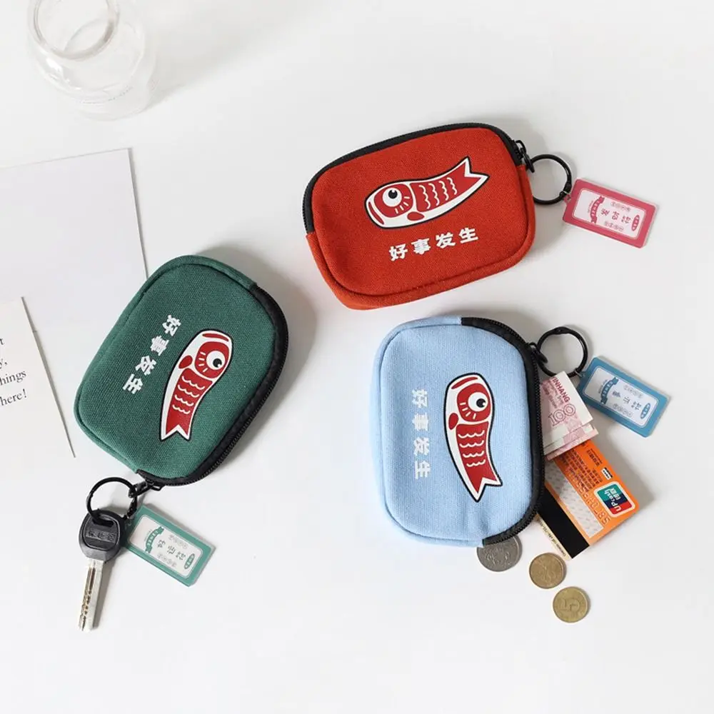 

Gift Good Luck Fortune Wealth For Girls Keychain Pendant For Student Short Purse Card Holder Lucky Koi Wallet Coin Purse