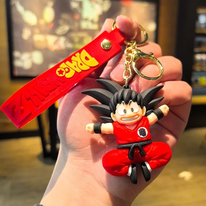 Dragon Ball Z Keychain Anime Super Saiyan Goku Figure Cute Keyring Bag Pendent Car Ornament Key Accessories Kids Toy Xmas Gifts - view 4