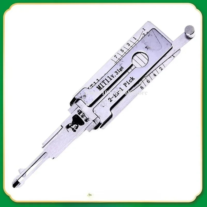 Lishi MIT11V.3 2in1 Decoder and Pick Is Designed for Mitsubishi for Souest for Chrysler for Dodge [Flat 8 Cut] Lock Picking Tool