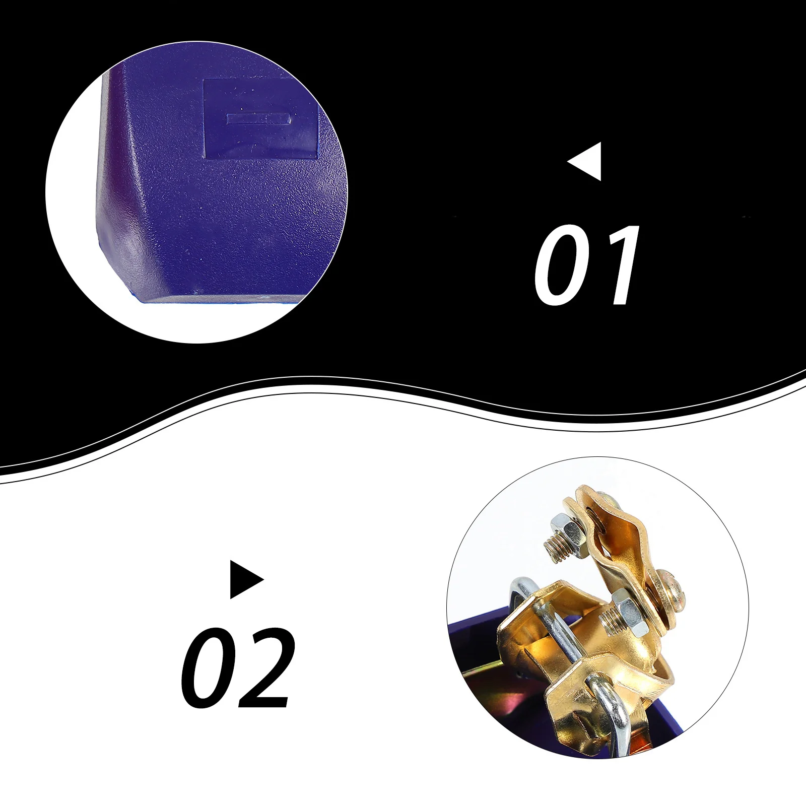 

1Pair Car Terminal Connector High Durability Copper Clamp Suitable for Car Truck Rv Audio Adapter