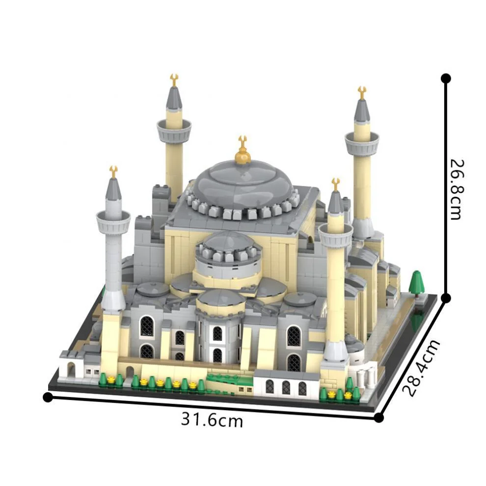 MOC Hagia Sophia modelo juego de bloques de construcción mezquita catedral turca arquitectura Cultural histórica rompecabezas DIY juguete regalo para niños