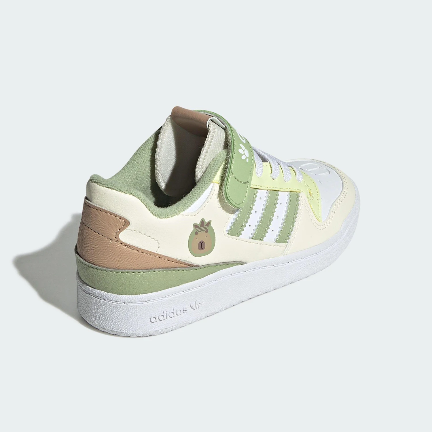 Adidas genuine clover children's sports Velcro breathable board shoes JS2476