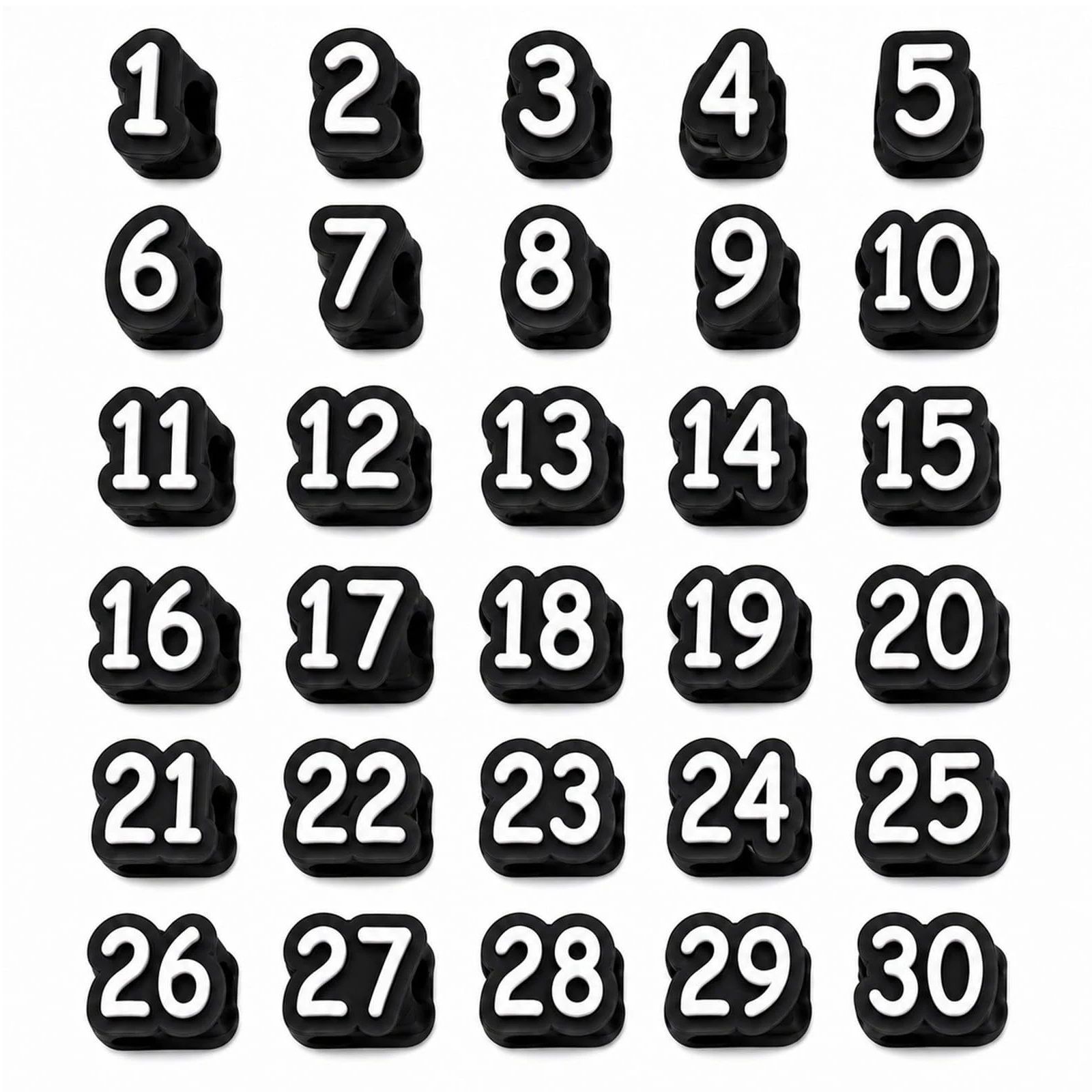 30 Pcs Reusable Classroom Pencil Labels 1-30 Classroom Pencils Caps for Students Teachers Organization and Labeling