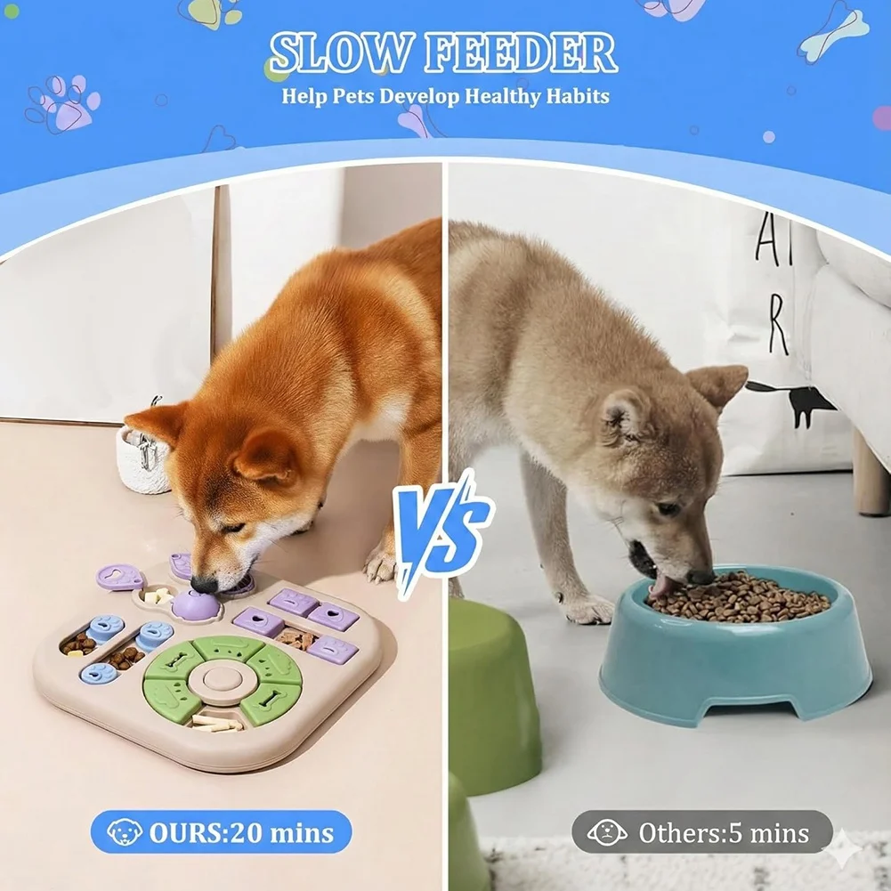 

Интерактивная головоломка-диспенсер для лакомств CYCLI-Treat для собак: развивающая, для ментальной стимуляции, медленная кормушка