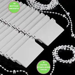 5M Chain Parts Roller Shutters Fitting w/ 10pcs 89mm Boards Blinds Repair Parts