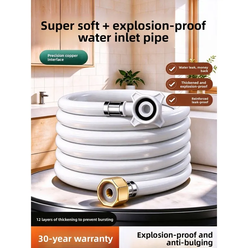Fully automatic washing machine inlet hose4Threaded connector, extended pipe, universal faucet water supply pipe