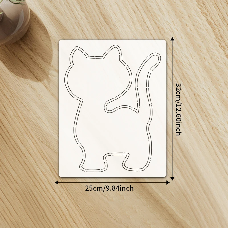 Cute Cat Quilting Template for DIY Projects