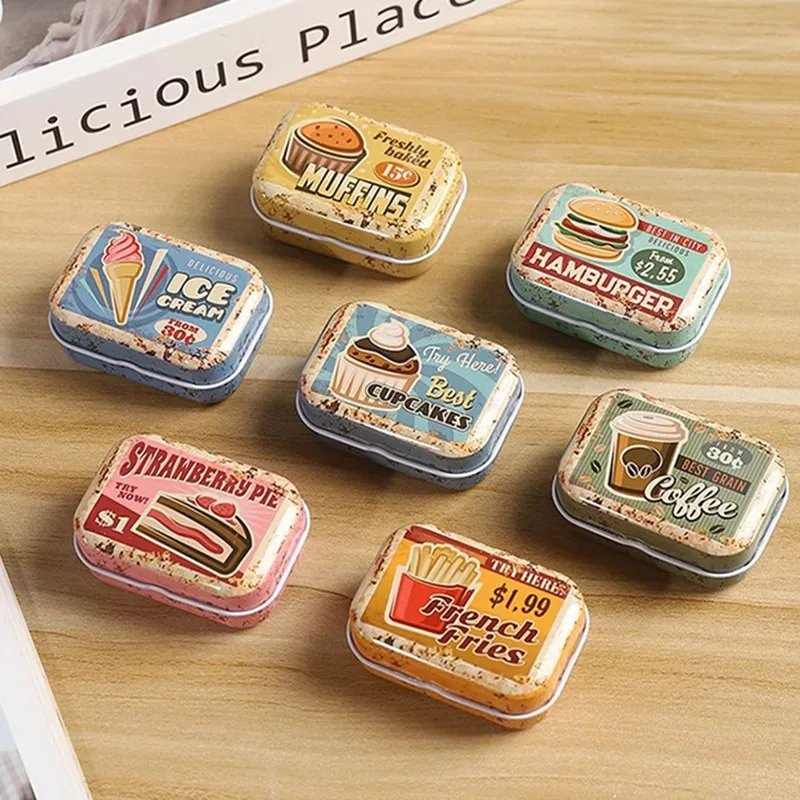 16Pcs Mini Metal Tin Trinket Boxes, Small Jewelry Storage with Lids Storage Case,Bins Exquisite Jewelry and Medicine Boxe