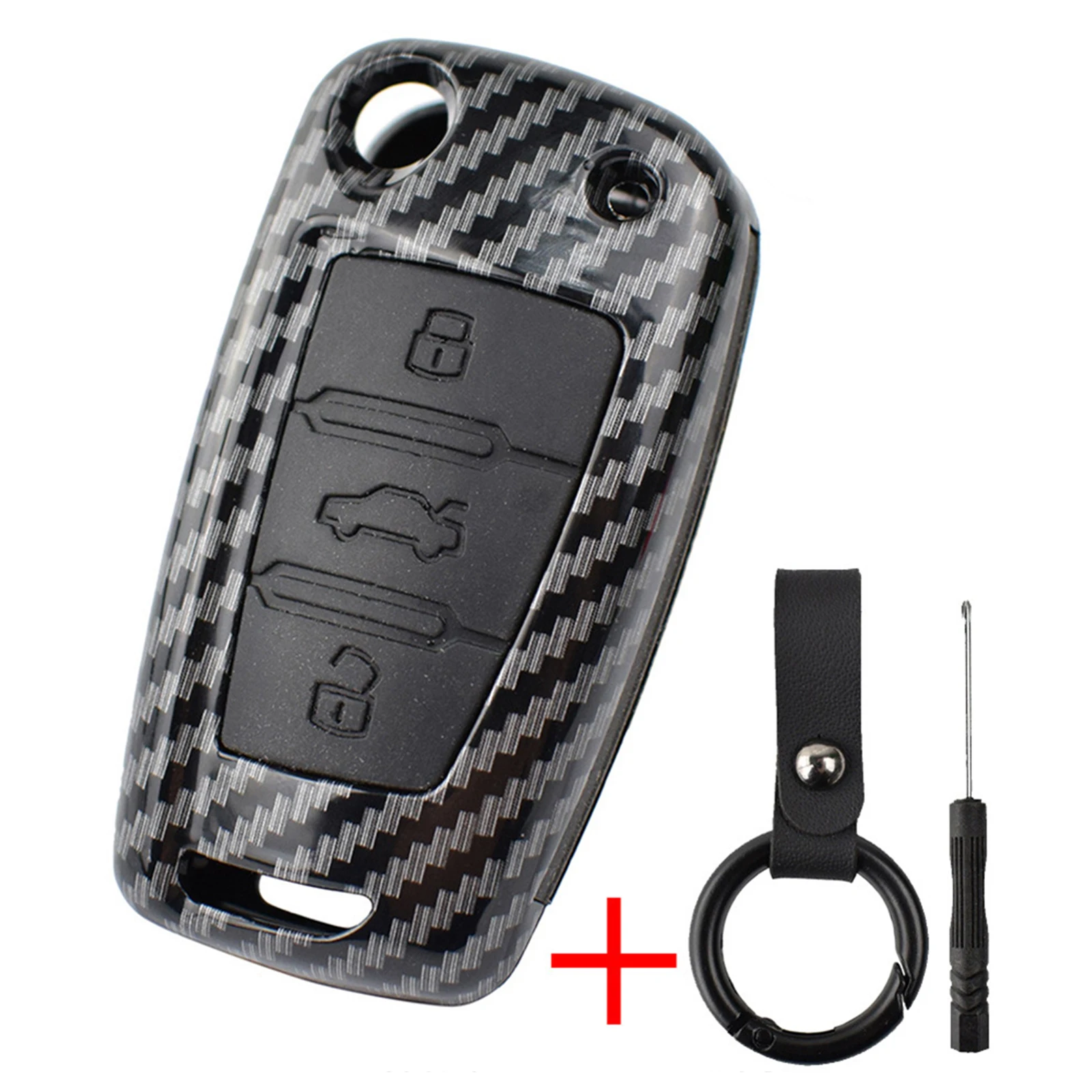 

For Audi A2 A3 A4 A6 A6L A8 TT RS S1 Q5 Q7 A1 Q3 Quattro Flip Key Fob Shell 3 Button Folding Remote Car Key Shell No Blade Auto