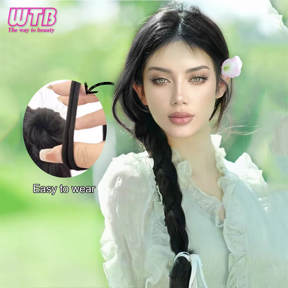 WTB Synthetic Wig Braid Female Sweet Cool Twist Ponytail Braided Braid Long Braid Boxing Braid Wig Ponytail