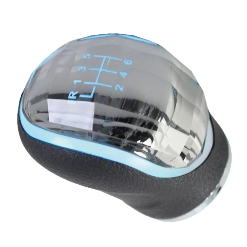 Super Sale 6 Speed Manual Gear Shift Knob Universal 12mm Gear Shift Head Crystal Gear Shift Lever for Manual Car