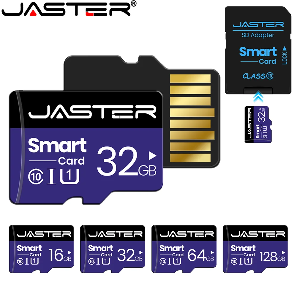 

Оригинальная карта JASTER 128 ГБ 64 ГБ SD/TF Flash Memory Card 32G/16G Smart SD Card Высокоскоростная для телефона Дрон Портативное устройство для камеры