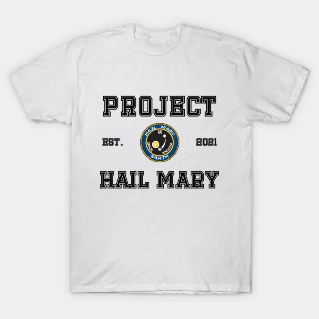Project Hail Mary College Style Graphic 100%Cotton Unisex Shirt Andy Weir Novel 2026 Summer New Fashion Y2k Short Sleeve Tshirt