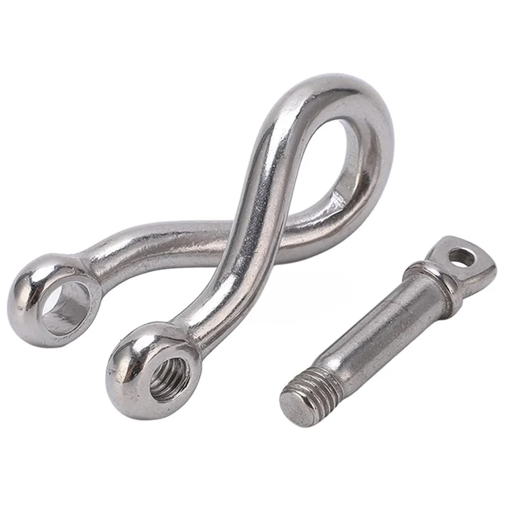 1pc Anchor Shackle 4mm-12mm 316 Stainless Steel Shackle With Twisted Clevis Configuration For Dependable Marine Offshore Rigging